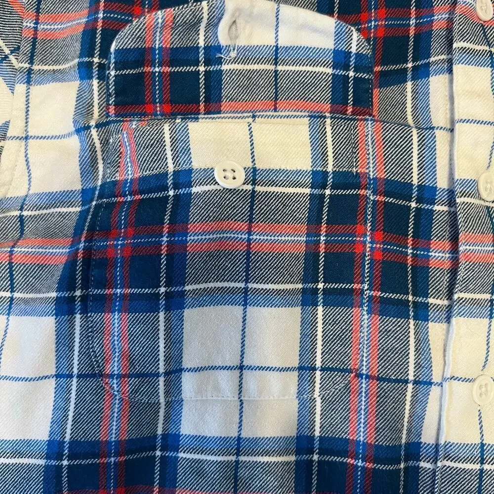 BONOBOS Flannel Shirt 100% Cotton Button Down Plaid Print Men's Large